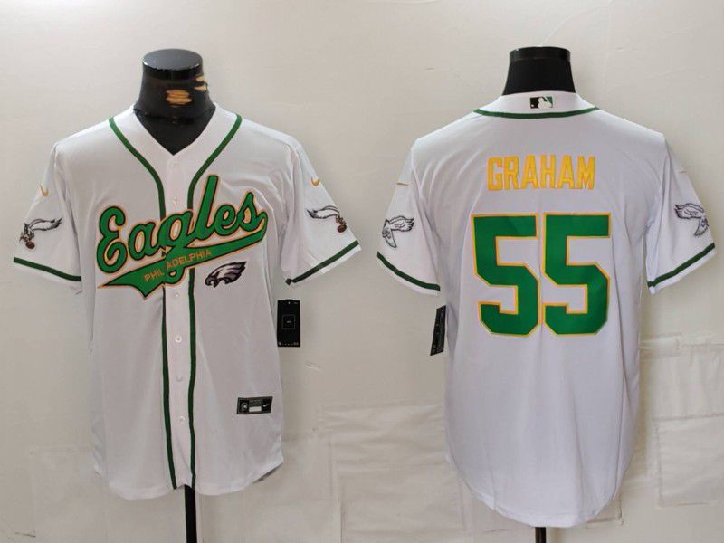 Men Philadelphia Eagles #55 Graham White joint name 2024 Nike Limited NFL Jersey style 2->philadelphia eagles->NFL Jersey